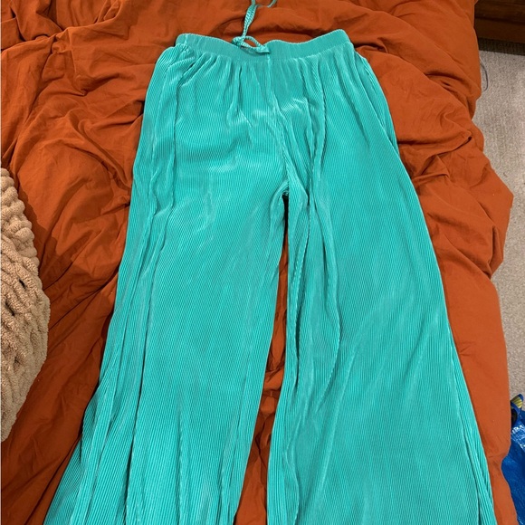 Teal Ruffle Pants - Picture 2 of 2
